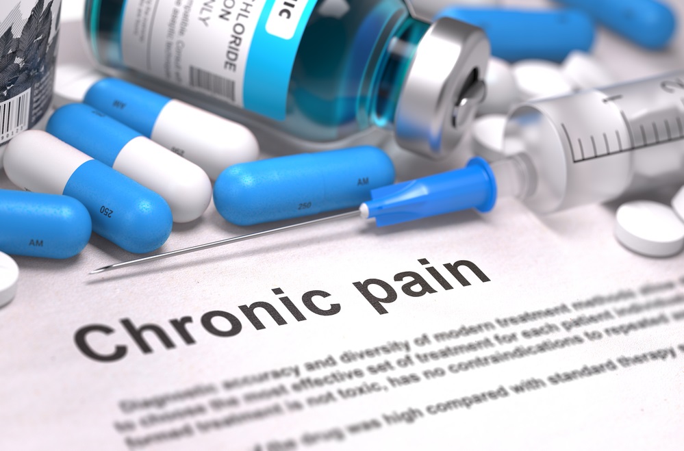 Pills and injections on paper that says chronic pain